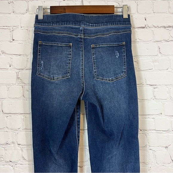 Spanx Distressed Ankle Skinny Jeans, Medium Wash size small - Picture 6 of 11